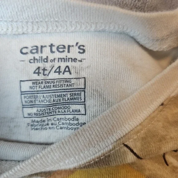 Turkey Carters Pajama Set 4t Thanksgiving - Picture 4 of 5